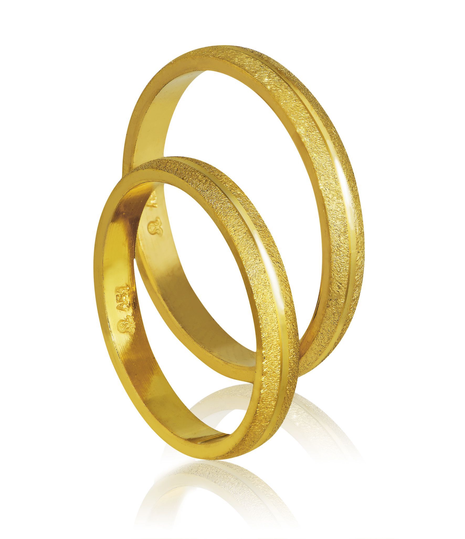 Golden wedding rings 3mm (code 401)